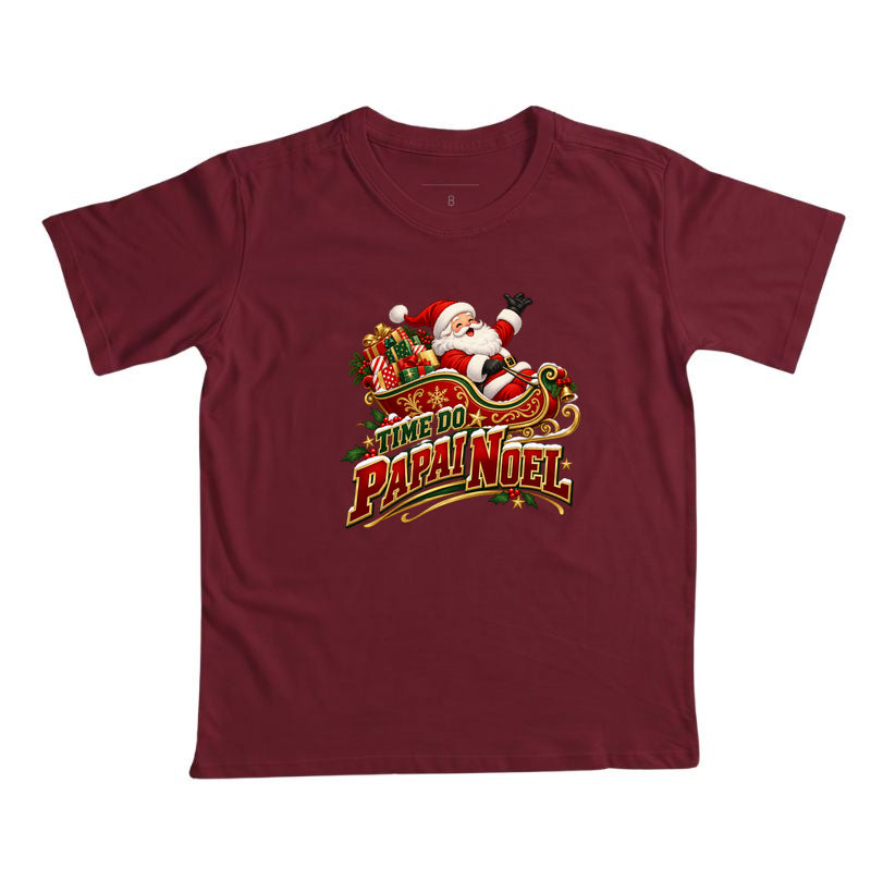 Camiseta infantil time do Papai noel