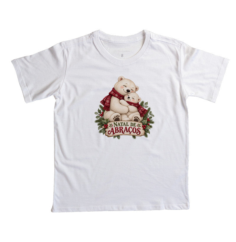 Camiseta infantil Natal de abraços