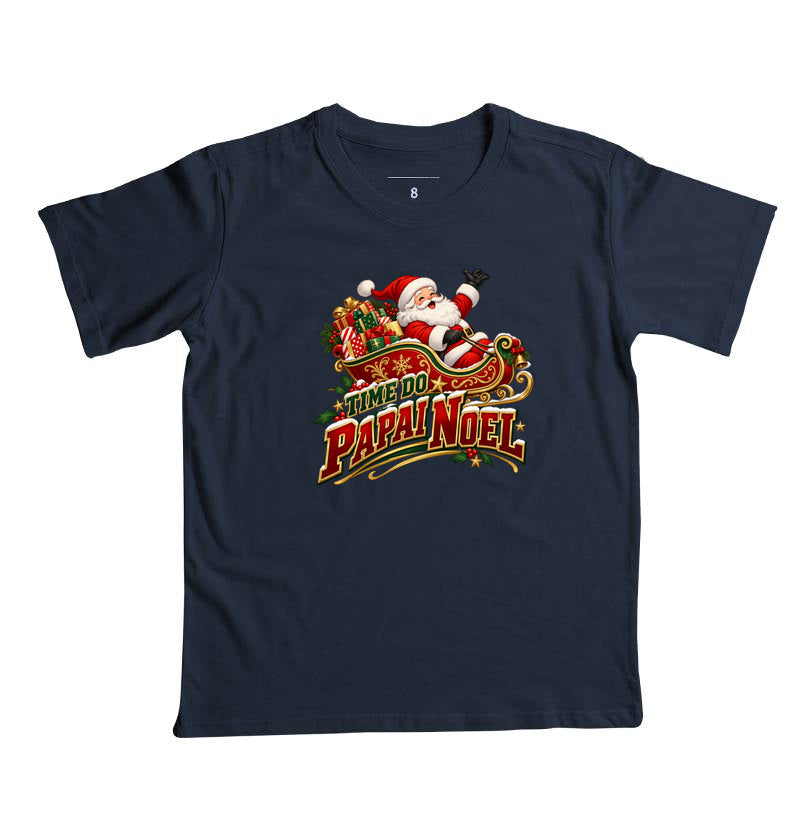 Camiseta infantil time do Papai noel