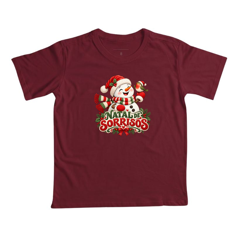 Camiseta infantil Natal de sorrisos
