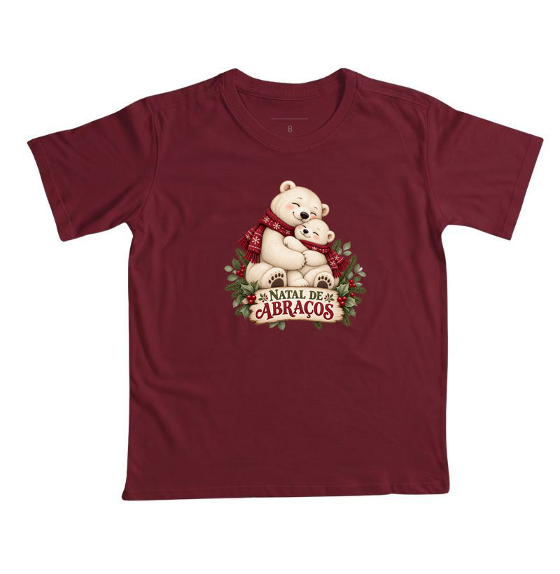 Camiseta infantil Natal de abraços