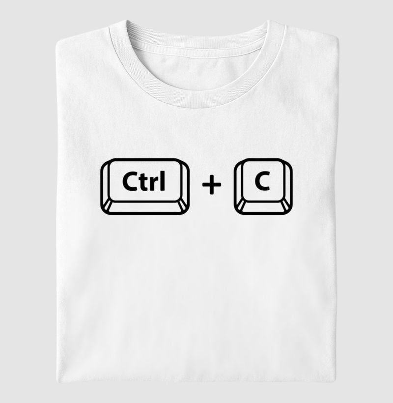 Camiseta Ctrl + C branco