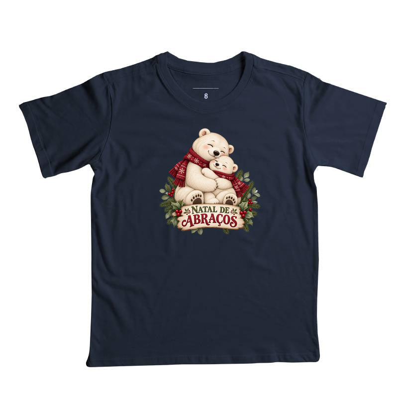 Camiseta infantil Natal de abraços
