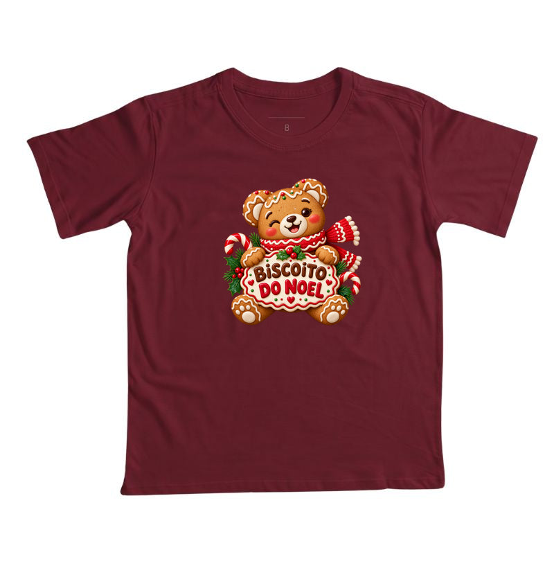 Camiseta infantil biscoito do noel