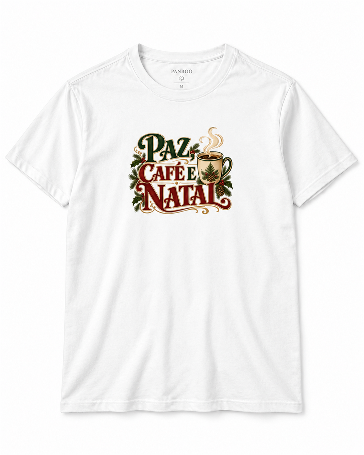 Camiseta Paz café e natal