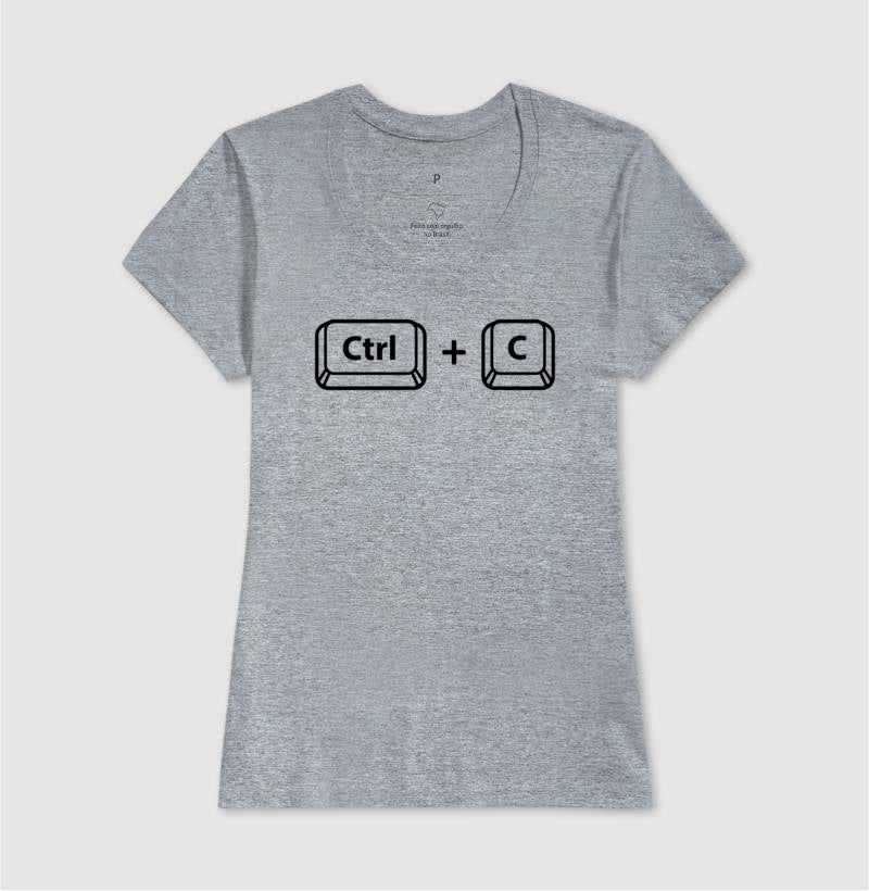 Camiseta Ctrl + C branco