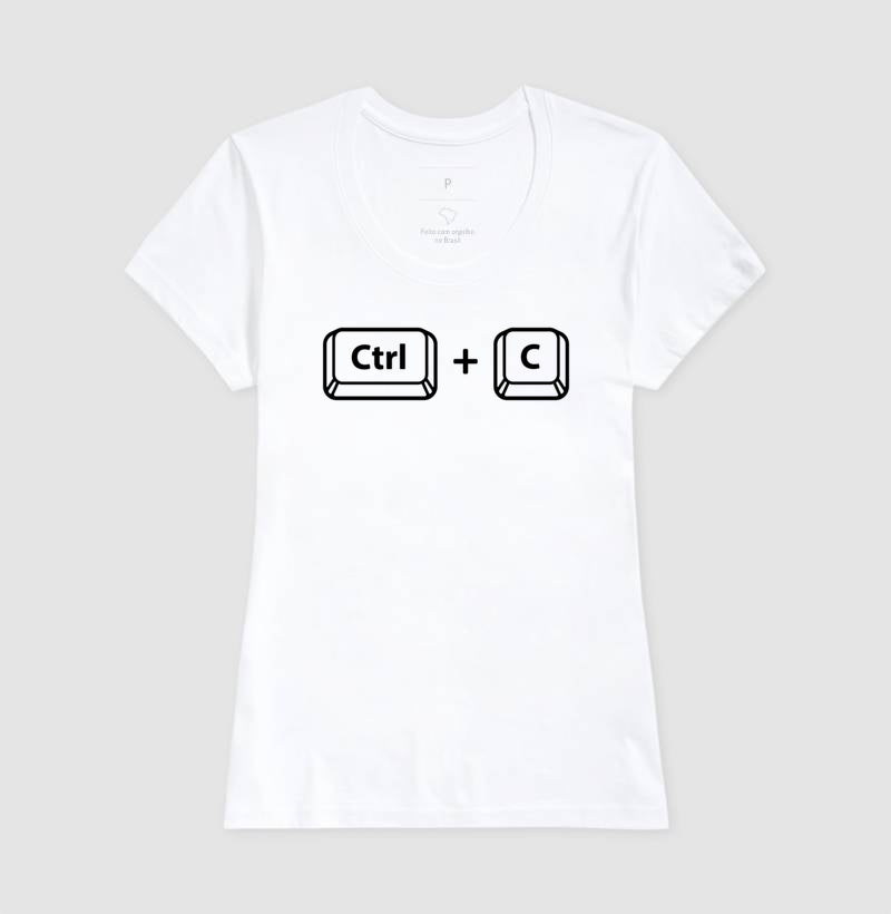 Camiseta Ctrl + C branco