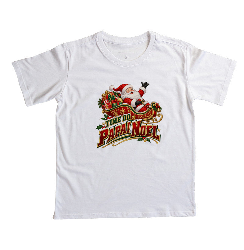 Camiseta infantil time do Papai noel