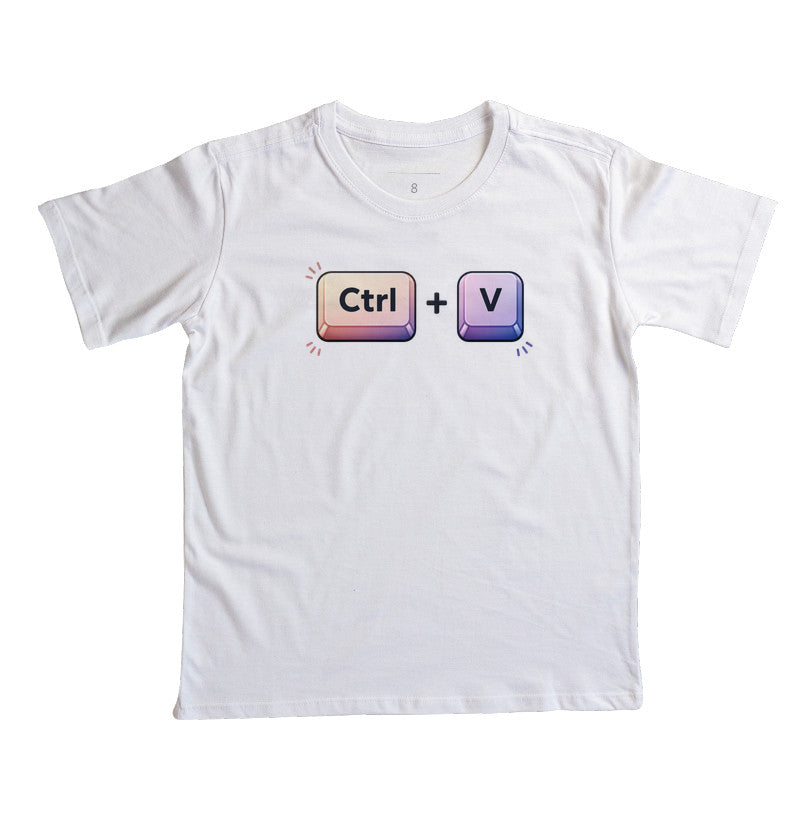 Camiseta infantil Ctrl + v