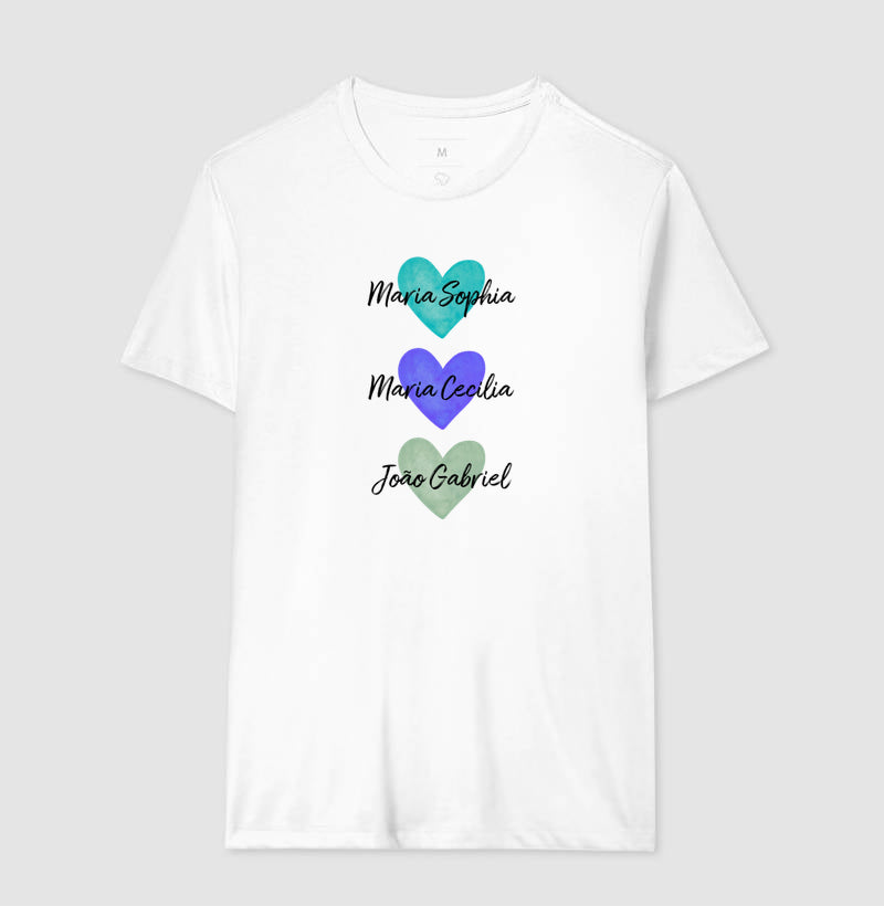 Camiseta dia das mães - Corações de mãe
