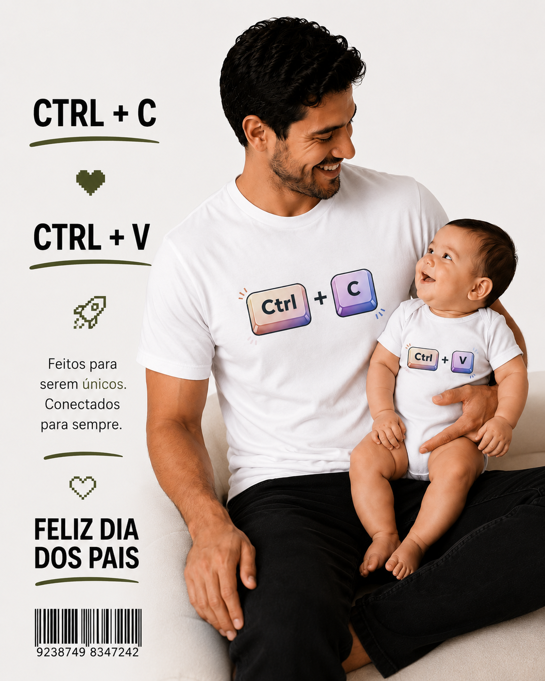 Kit dia dos pais - Ctrl + c / Ctrl + v white