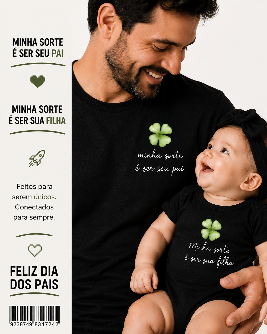 Kit dia dos pais - Minha sorte é ser sua filha