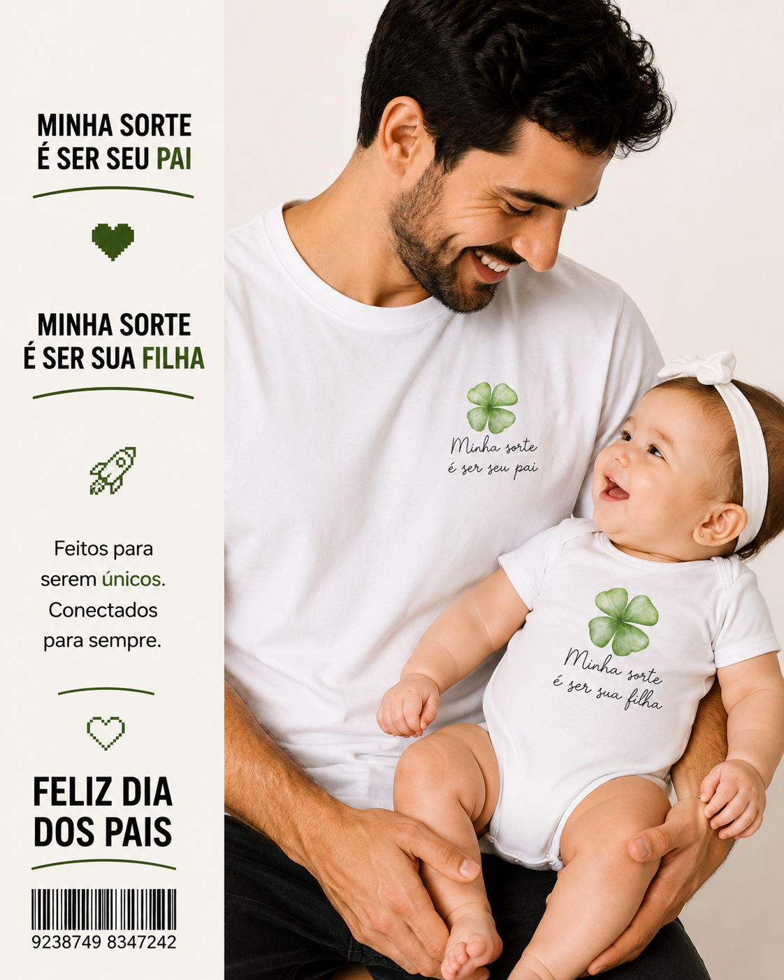 Kit dia dos pais - Minha sorte é ser sua filha