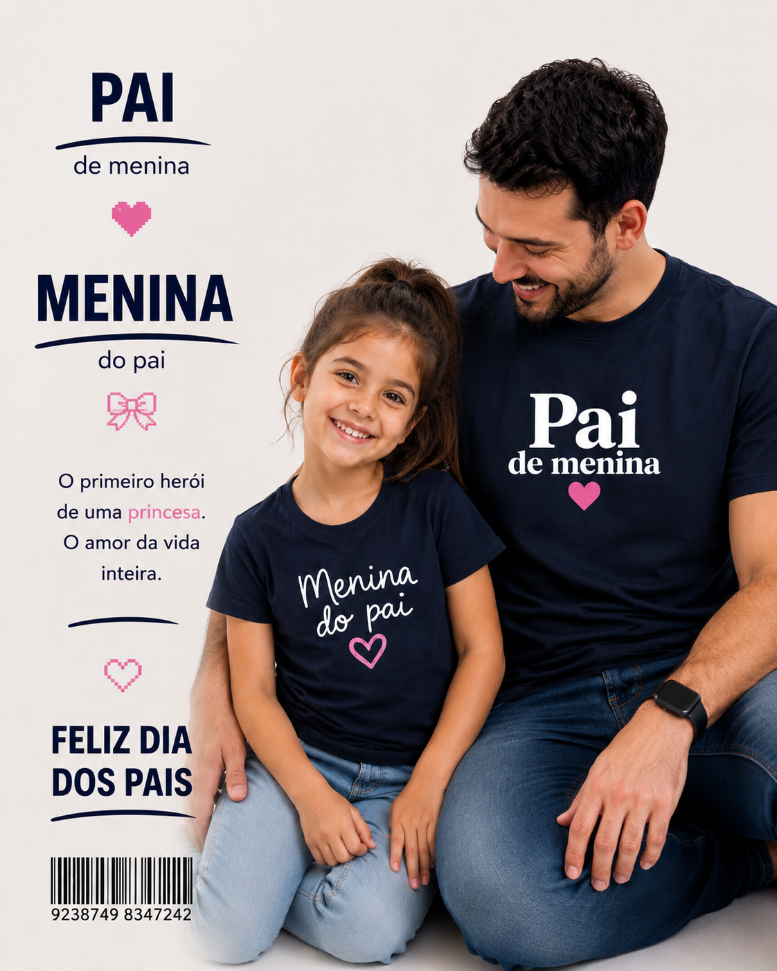 Kit dia dos pais - Pai de menina, Menina do pai