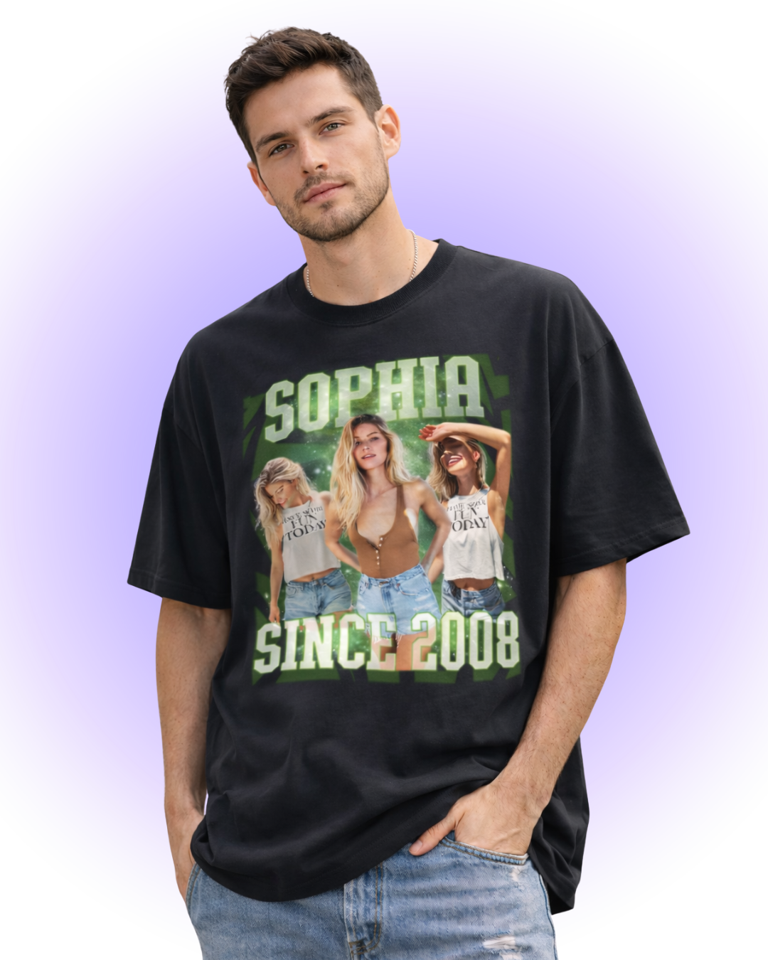 Camiseta Oversized Bootleg panboo Glith