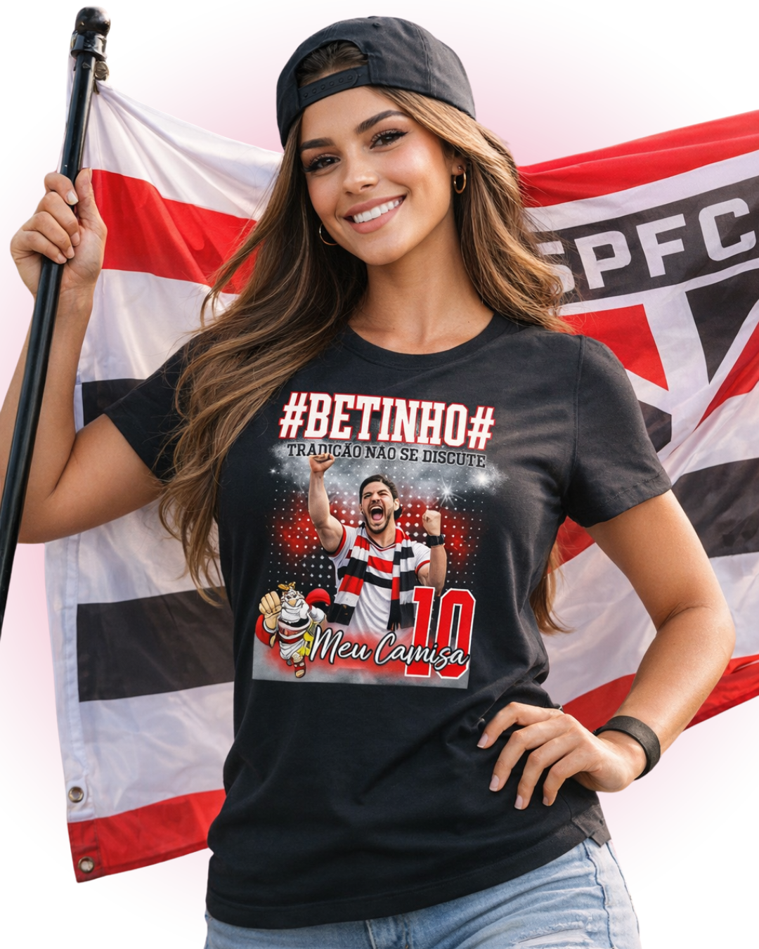 Camiseta Bootleg tricolor paulista