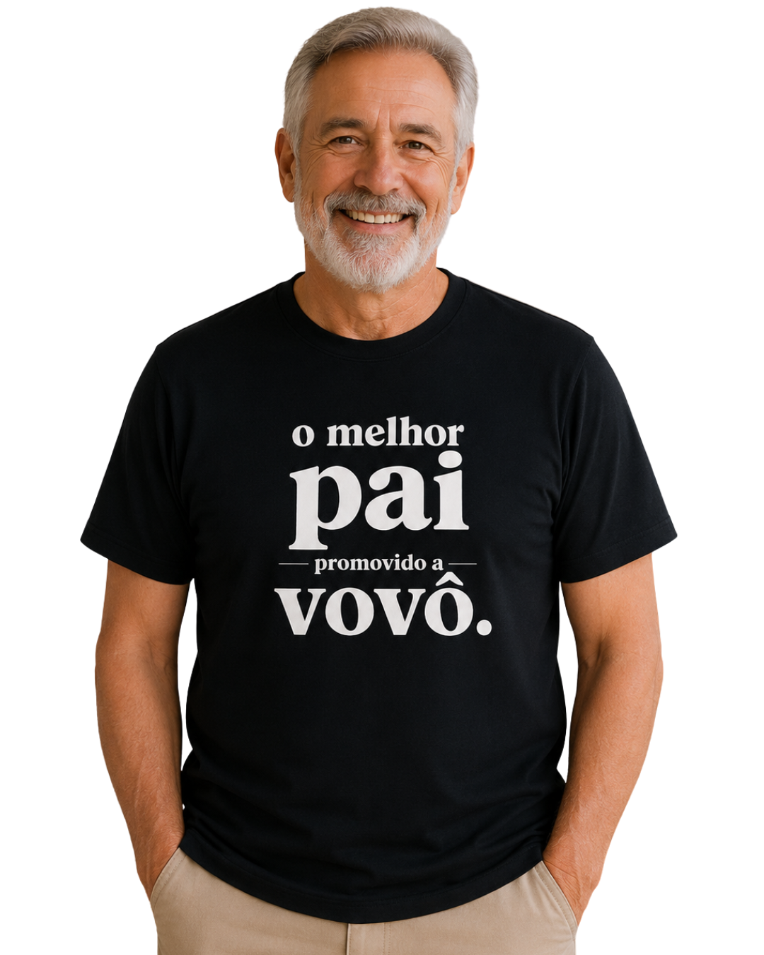 Camiseta o melhor pai promovido a vovô