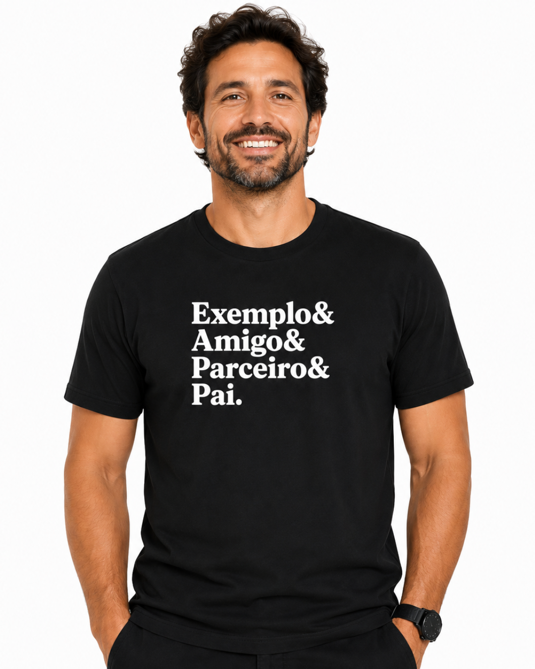 Camiseta Exemplo& Amigo& Parceiro& Pai.