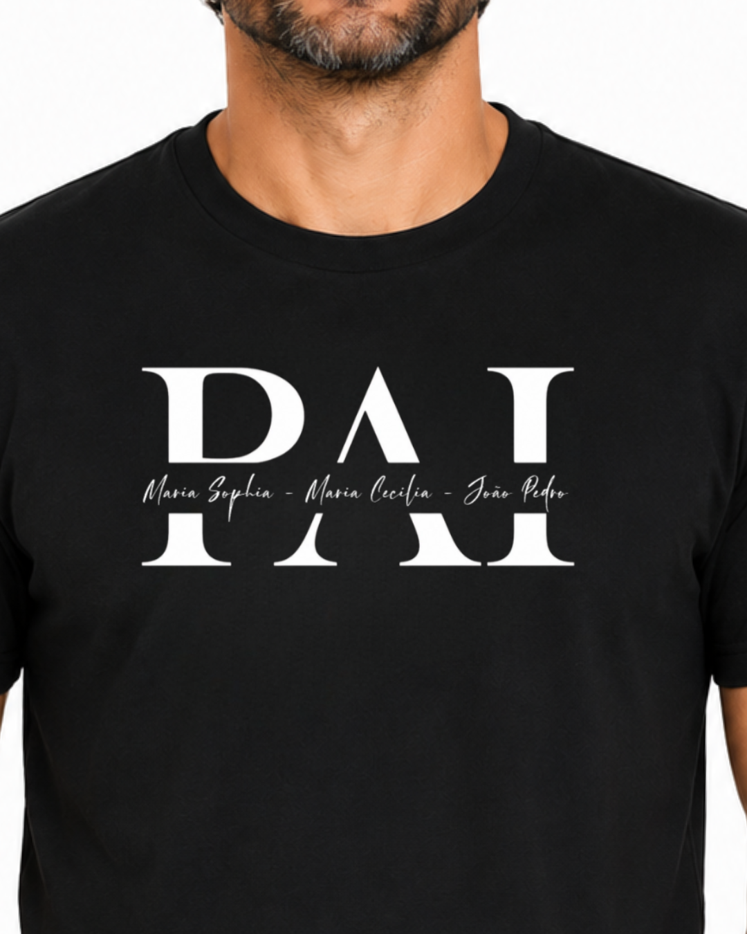 Camiseta Personalizada Pai e filhos nomes