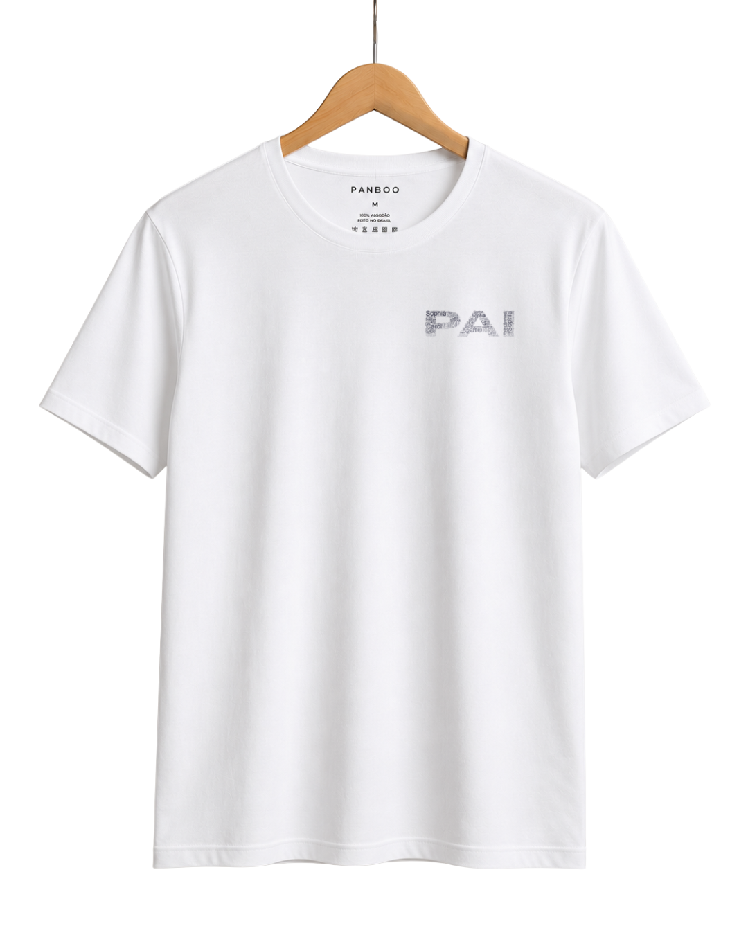 Camiseta personalizada pai com nome dos filhos minimal