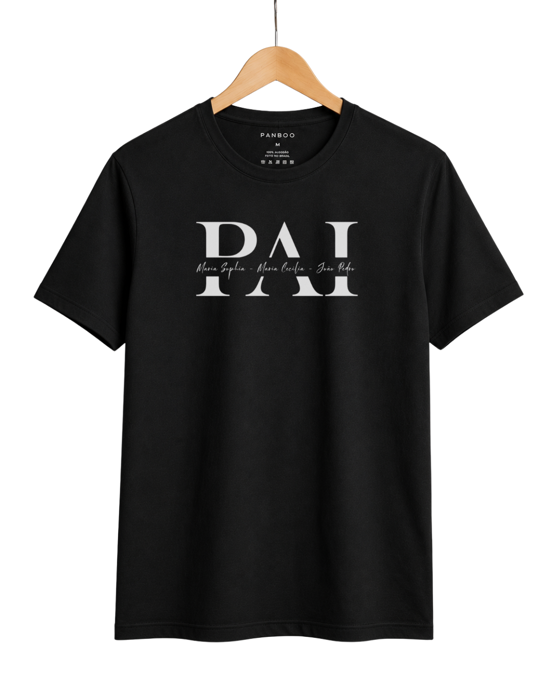 Camiseta Personalizada Pai e filhos nomes