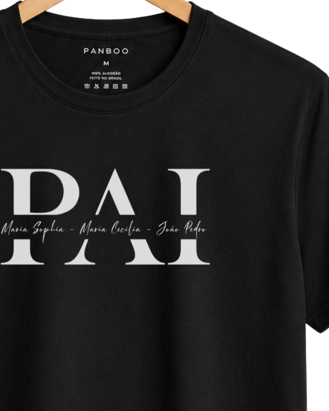 Camiseta Personalizada Pai e filhos nomes