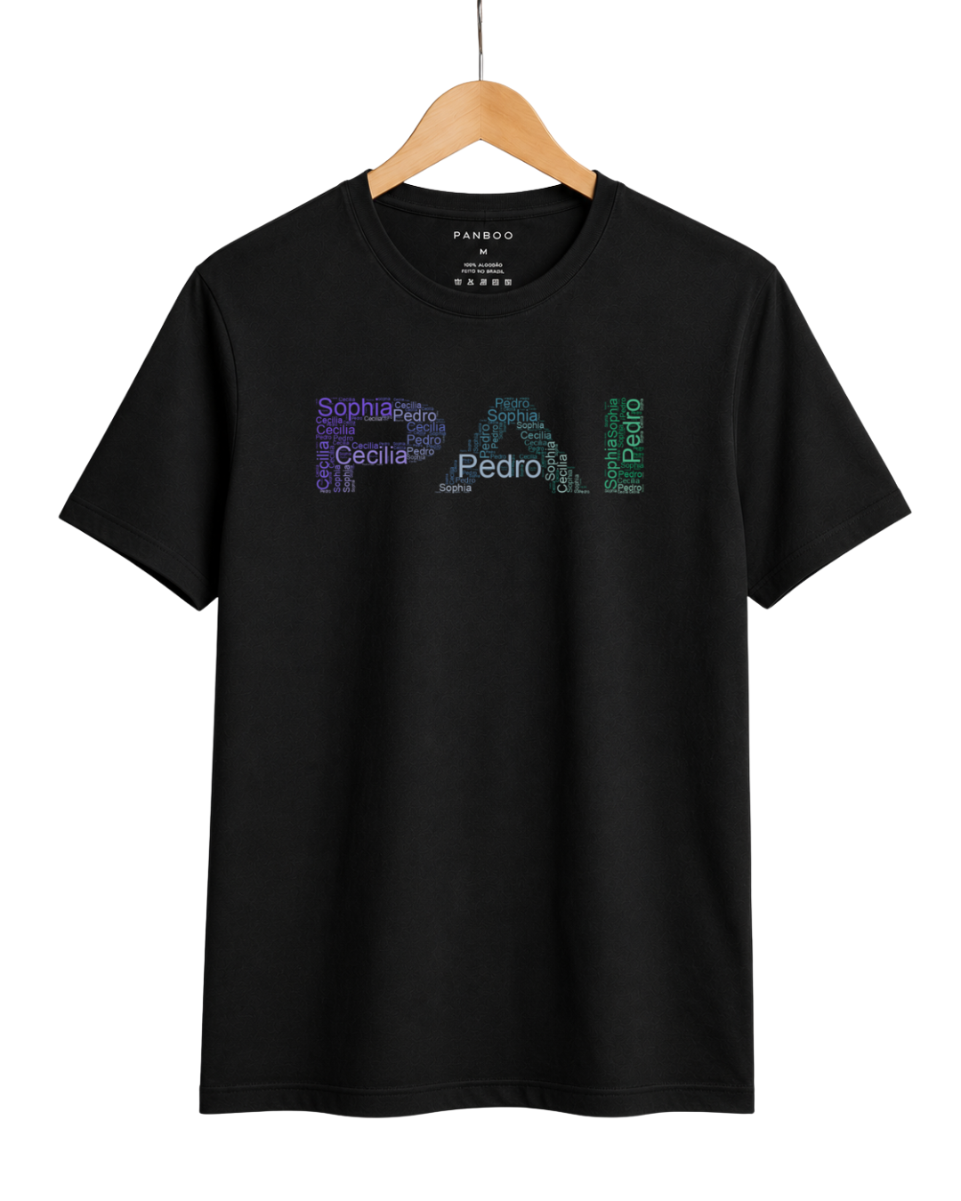 Camiseta personalizada Pai com nome dos filhos