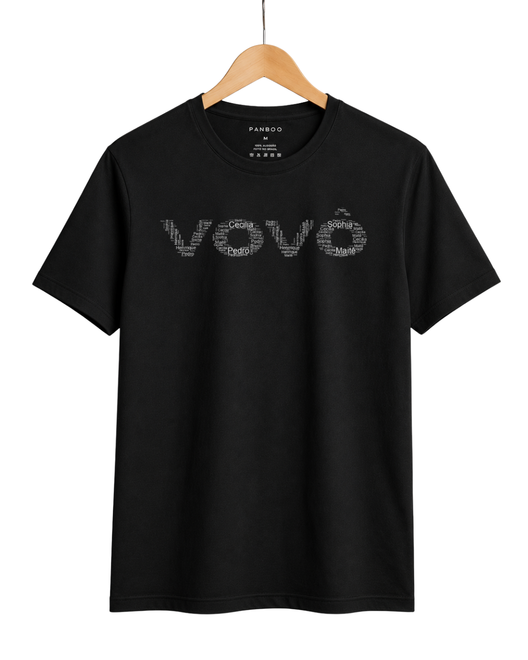Camiseta personalizada Vovô com nome dos netos