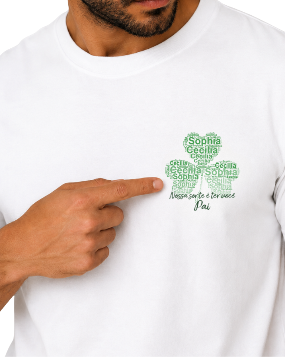 Camiseta personalizada Nossa sorte é ter você