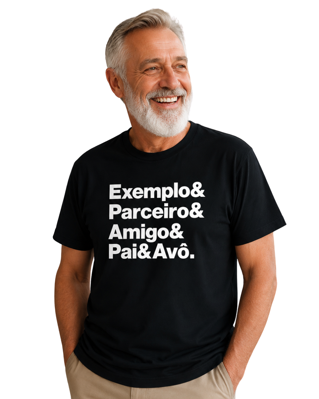 Camiseta dia dos pais - exemplo & parceiro & amigo & pai & avô.