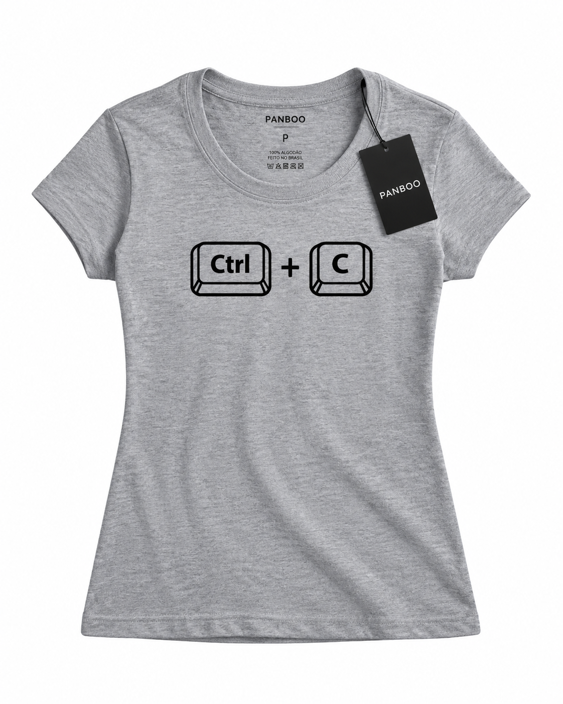 Baby look Ctrl + C branco
