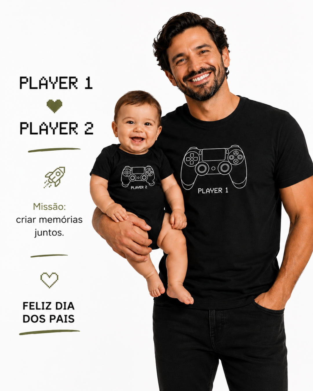 Kit dia dos pais - Player 1 / Player 2
