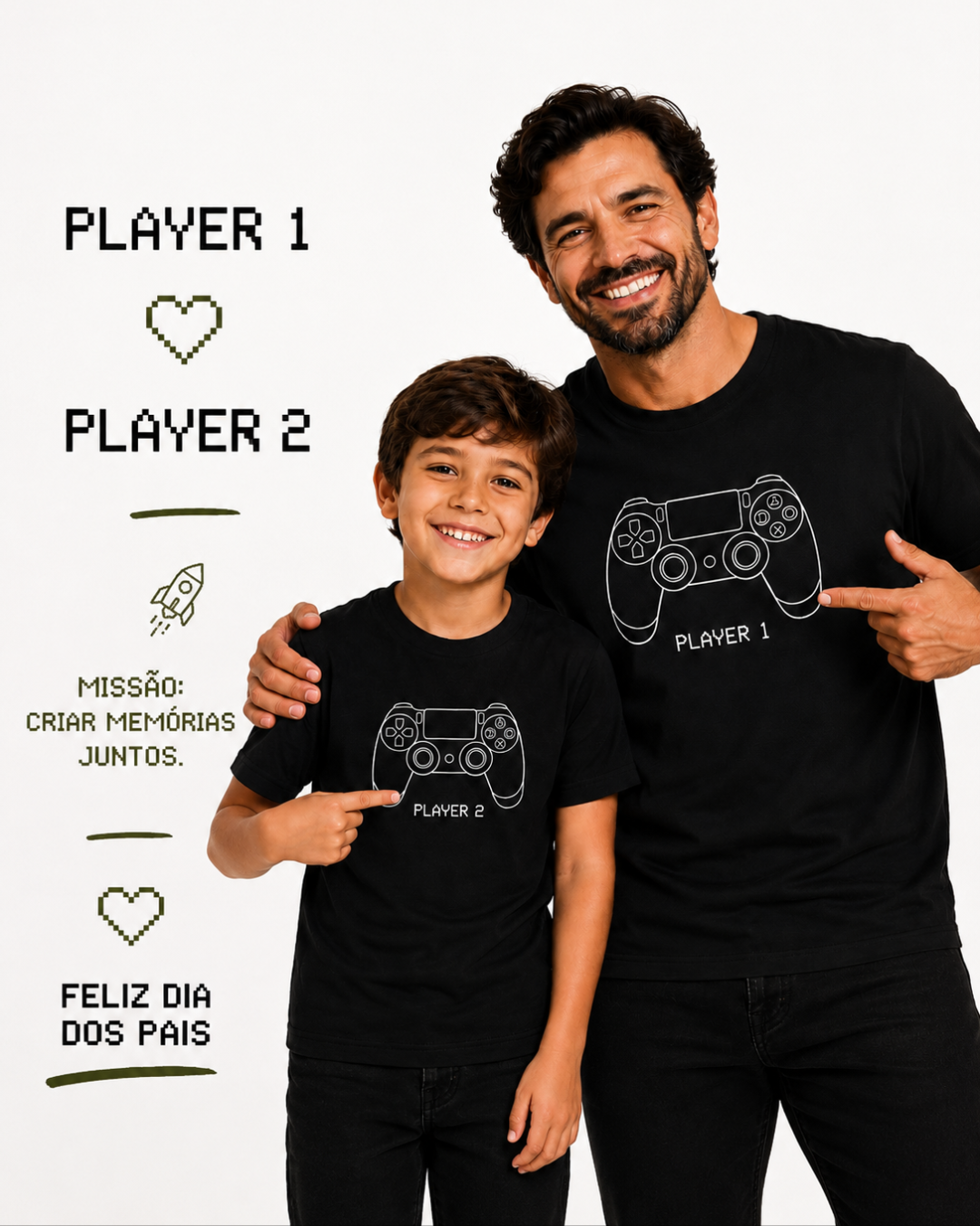 Kit dia dos pais - Player 1 / Player 2