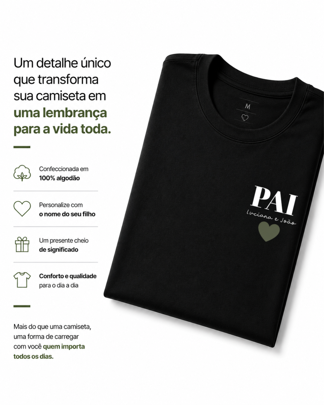 Camiseta Personalizada Pai minimal