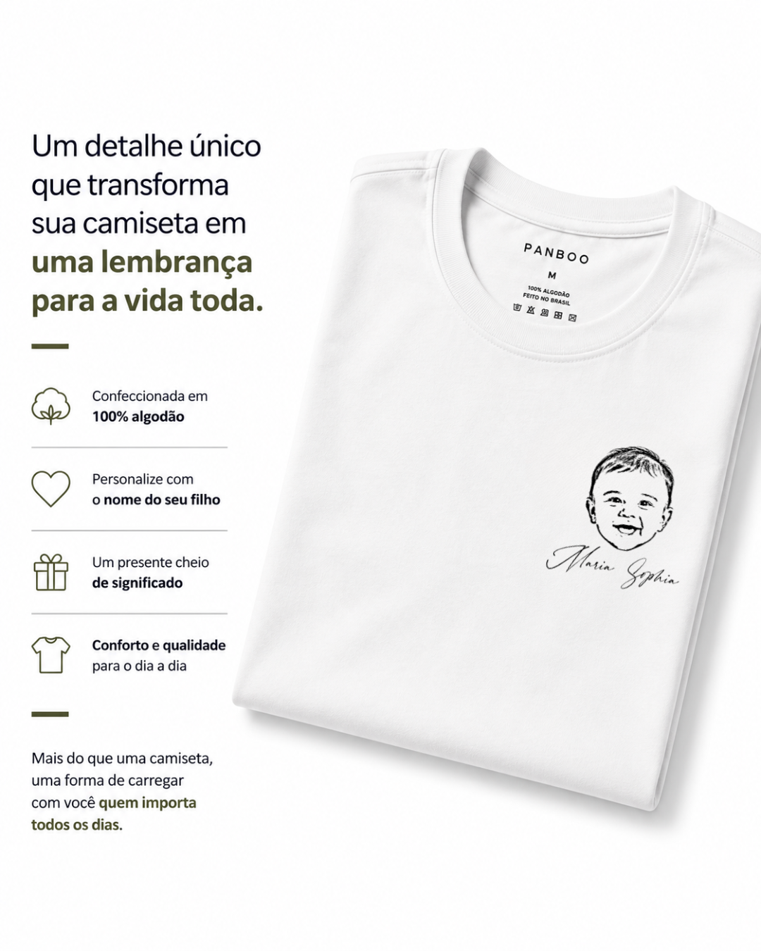 Camiseta Personalizada rosto do filho(a)