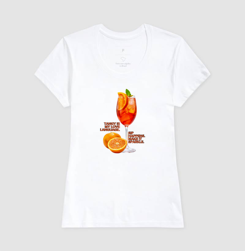 Camiseta Acontece. Faça brilhar.