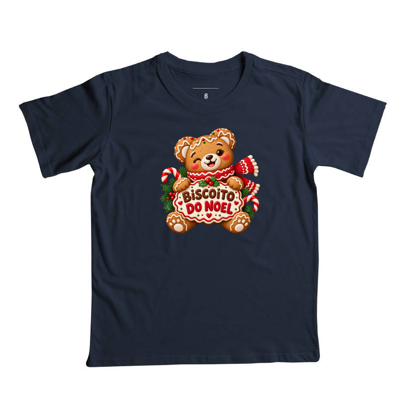 Camiseta infantil biscoito do noel