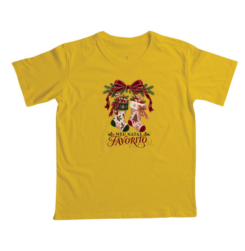 Camiseta infantil Meu natal favorito