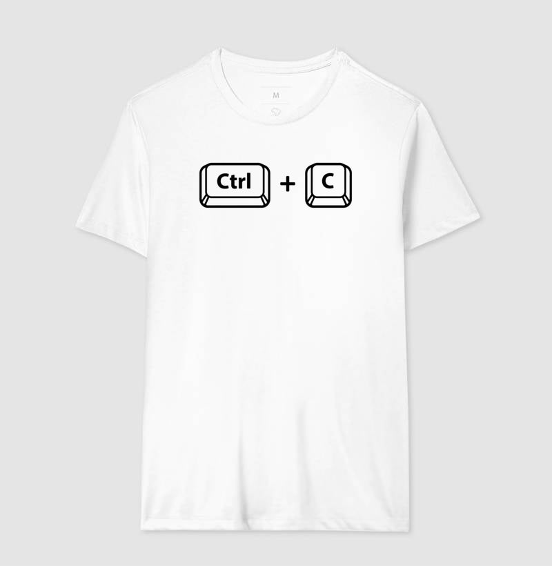 Camiseta Ctrl + C branco