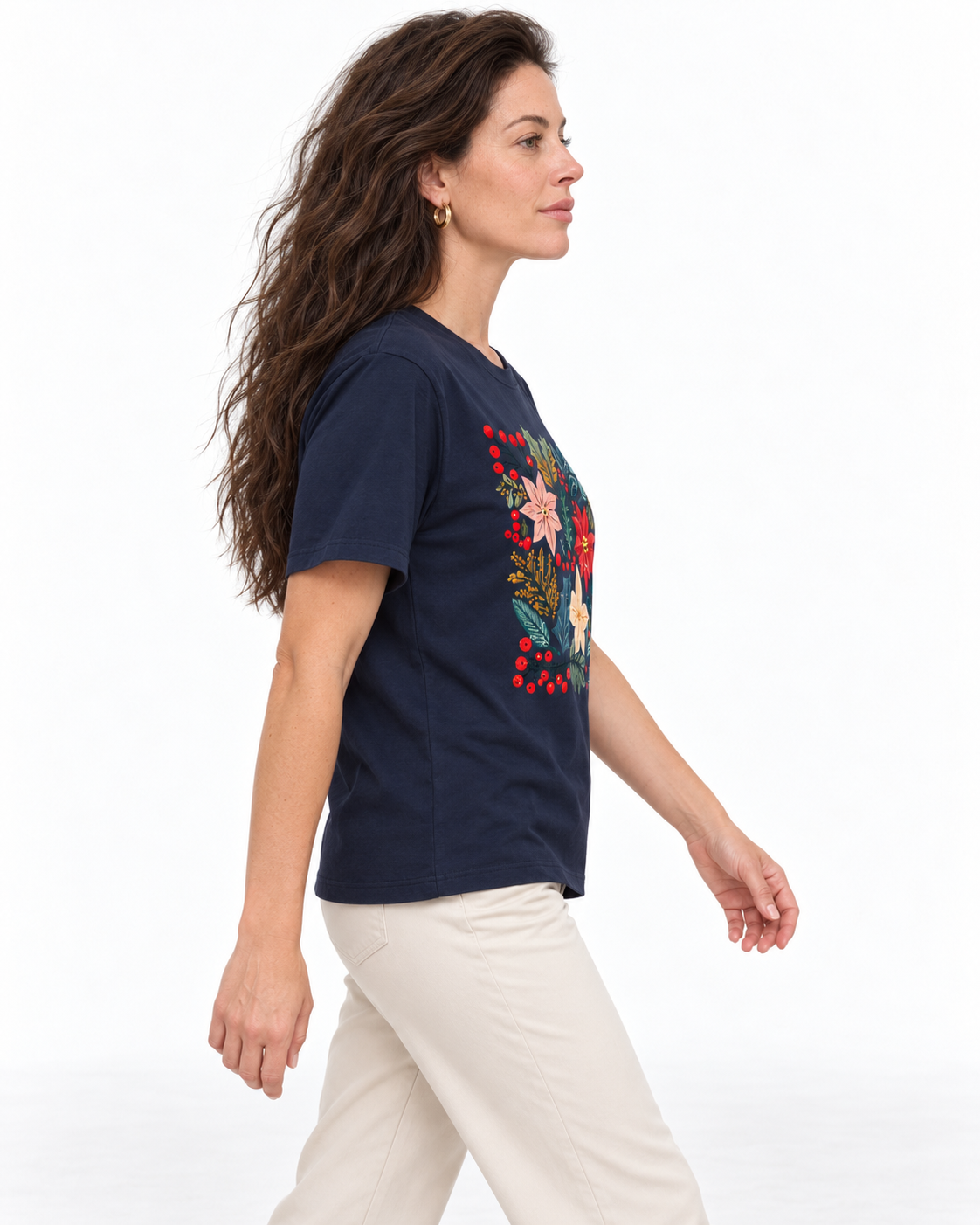 Camiseta Flores de natal