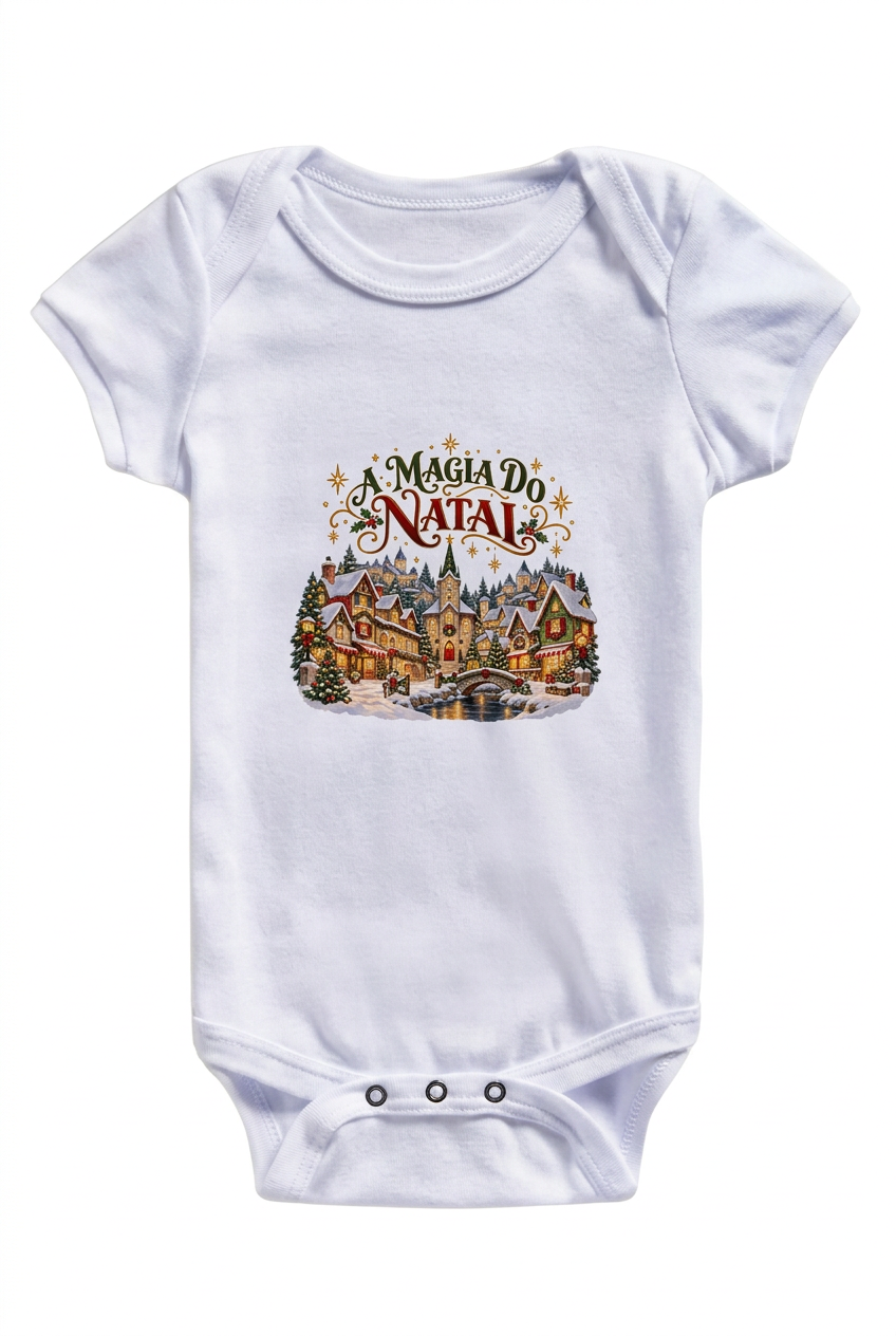 Boddy infantil A Magia do Natal branco