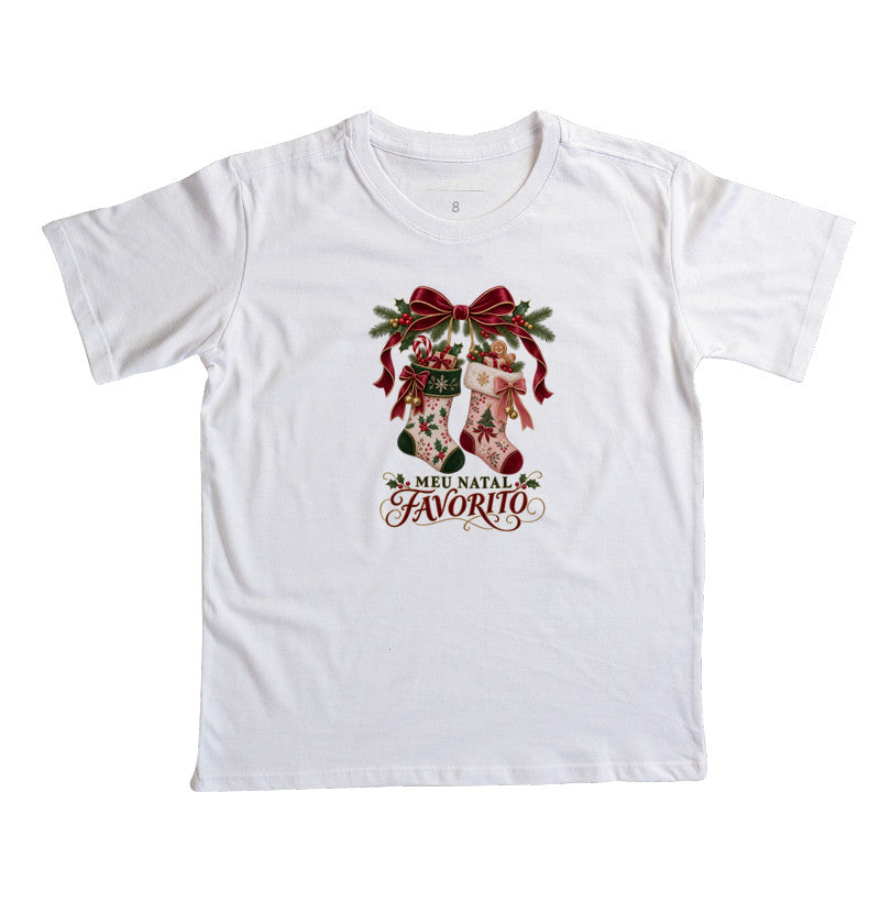 Camiseta infantil Meu natal favorito