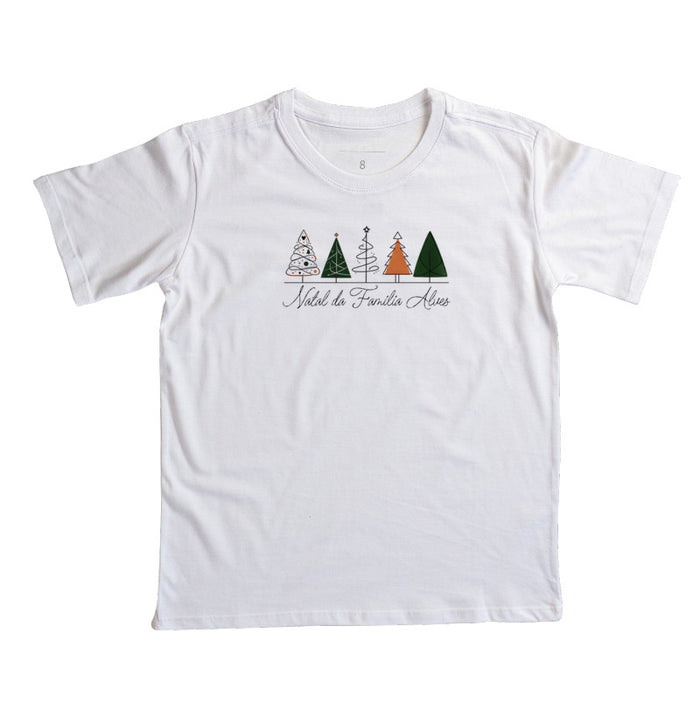 Camiseta infantil Bosque de Natal