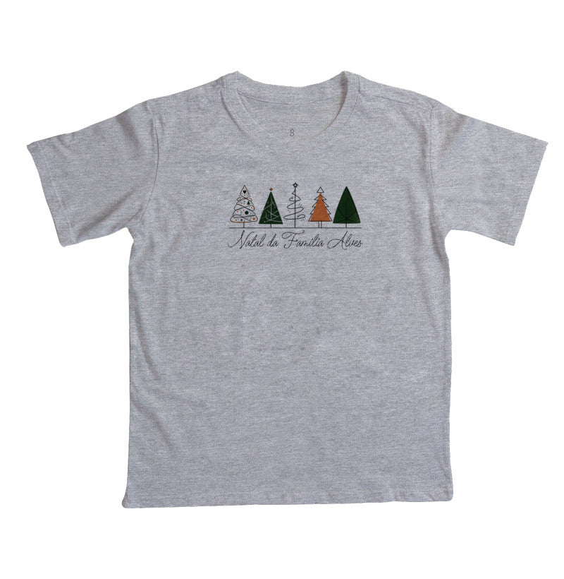Camiseta infantil Bosque de Natal