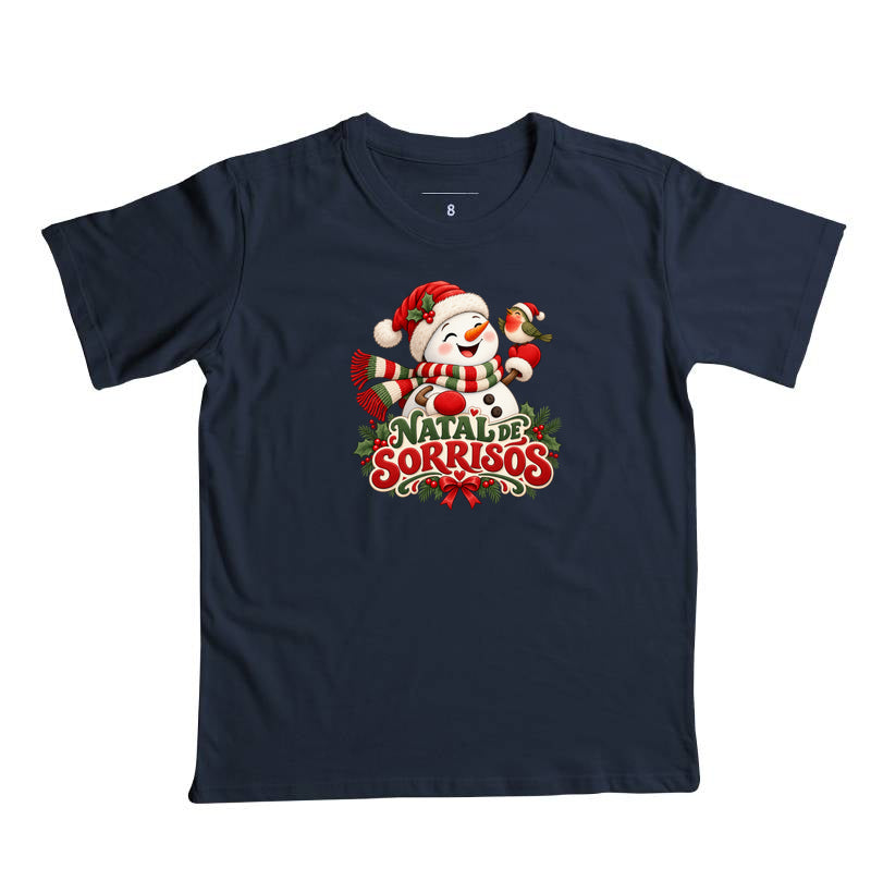 Camiseta infantil Natal de sorrisos