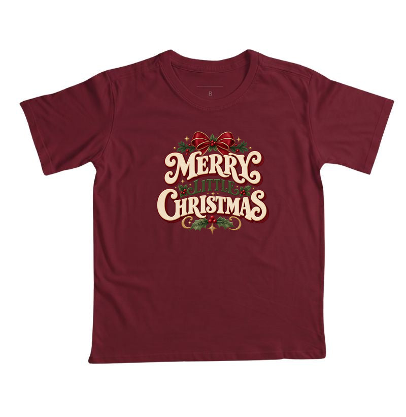 Camiseta infantil Merry little christmas
