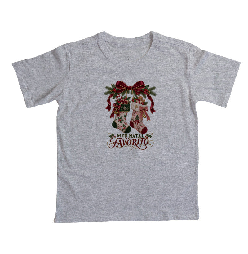 Camiseta infantil Meu natal favorito