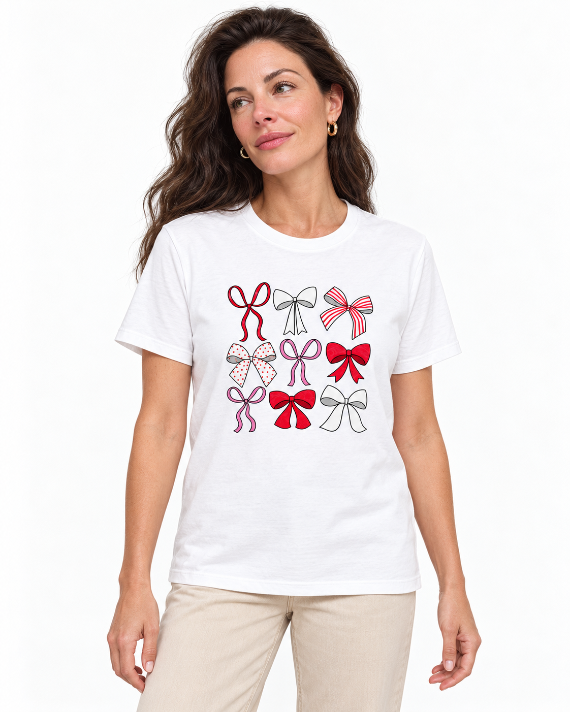 Camiseta laços de natal
