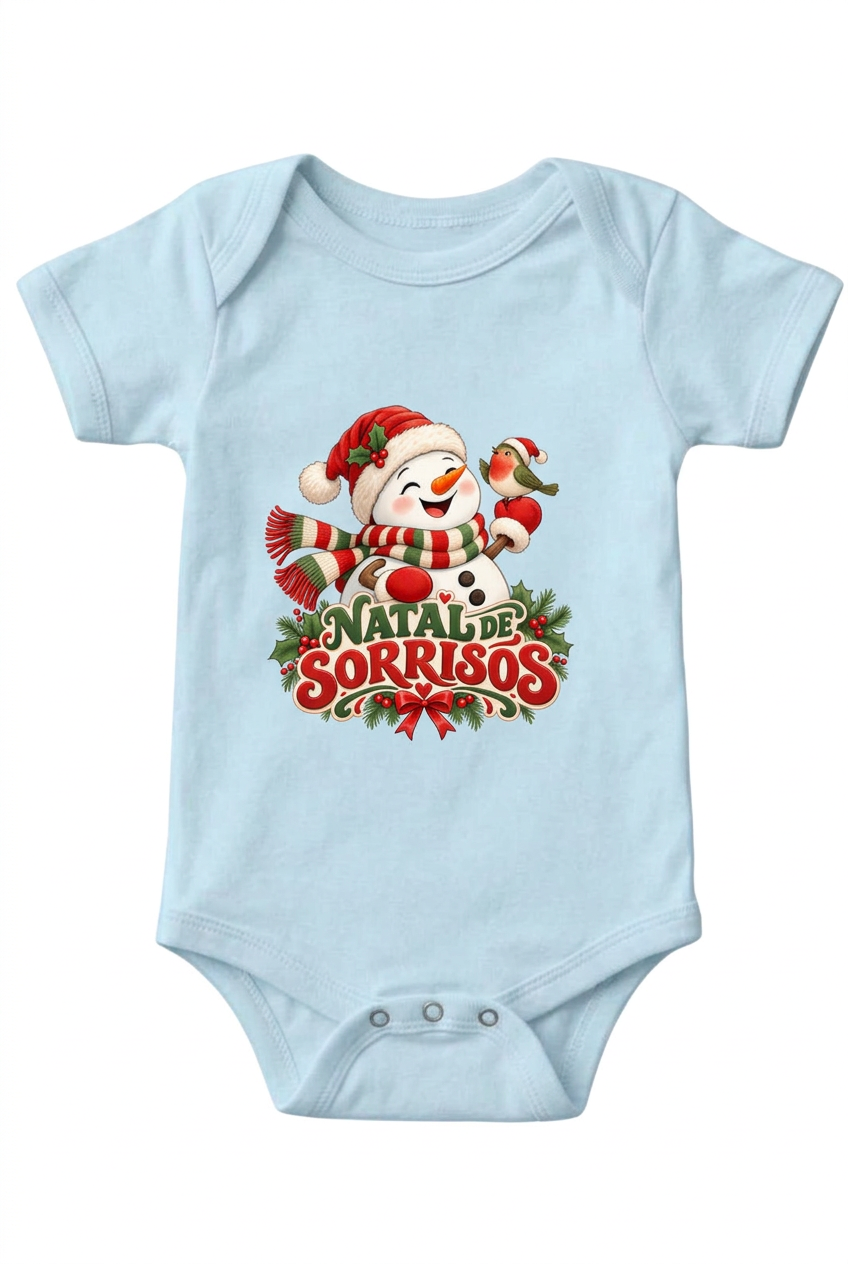 Boddy infantil Natal de sorrisos