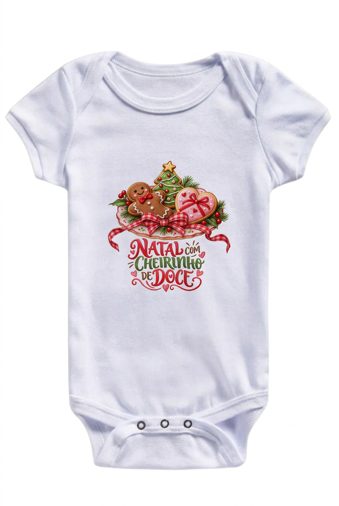 Boddy infantil Meu natal com cheirinho de doce